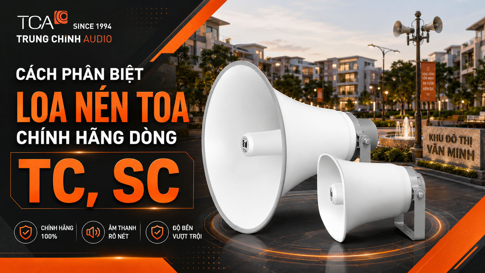 Cách phân biệt loa nén TOA chính hãng dòng TC Và SC chuẩn xác