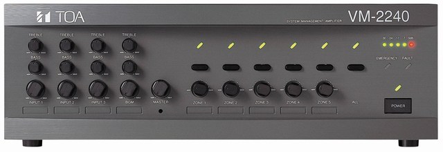 TOA VM-2240: Mixer Amplifier 240W kèm bộ chọn 5 vùng loa